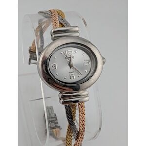 Gramercy Watch Women 26mm Case Herringbone Chain Braided 7.25" Band- New Battery